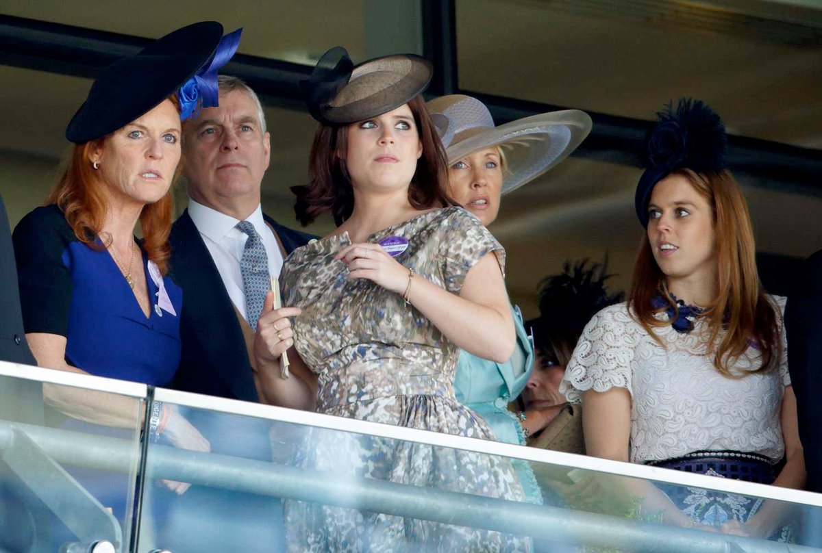 bettinna's tweet photo. Now it's been reported, Epstein bankrolled Sarah Ferguson, former Duchess Mrs. Prince Andrew, for 15 YEARS and she took her daughters [i.e. Princess Eugenie and Princess Beatrice] to celebrate Epstein's release from prison in the U.S. according to emails seen by British Mail. 😳 https://t.co/GsOEBZoNYR