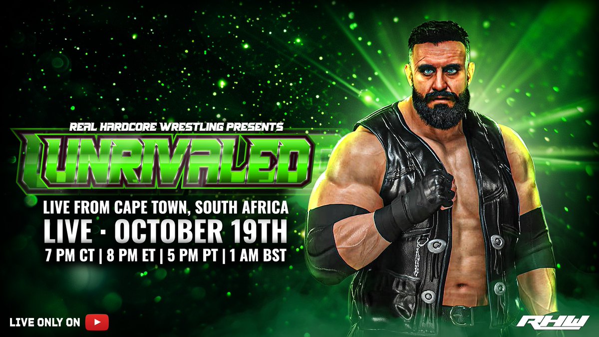 🔥 TONIGHT 🔥
3 HUGE title matches, plus we hear from Grim, Jayden Monks, and many more 👀

RHW UNRIVLED goes LIVE from Cape Town, South Africa 🌍

🕖 7 PM CT | 8 PM ET | 5 PM PT | 2 AM CAT

📺 youtube.com/watch?v=5PVzJN…

#RHW #RHWUnrivled #RHWNetwork