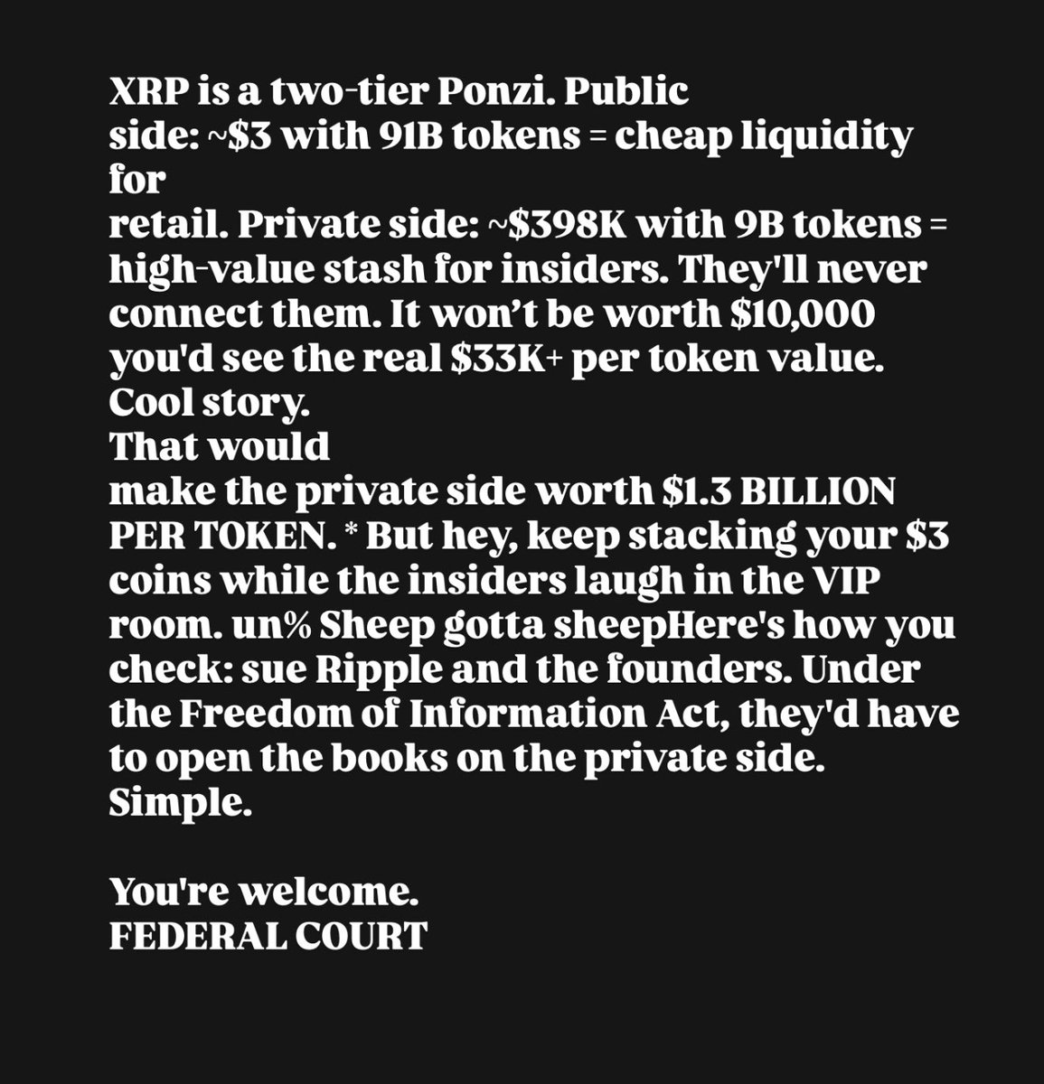 Sallazarr28's tweet photo. #XRP, #XRPLedger, #XRParmy, #XRPCommunity, #XRPRipple, #XRPTotheMoon, #XRPUSD, #XRPHODL, #XRPTHESTANDARD и #XRPnews

Do you believe in XRP and its potential? https://t.co/L2CJztHjUr