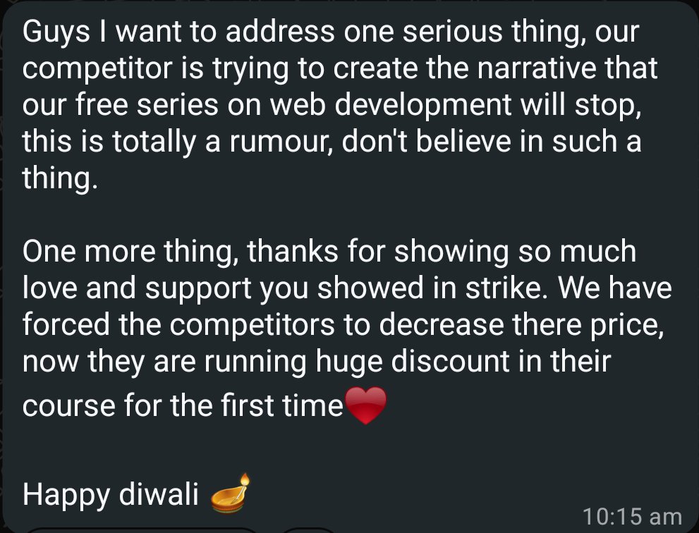 HarshJain_Coder's tweet image. Always standing strong with Coder Army bhaiya โค๏ธ
#STRIKE is a very great initiative with the motive of improving people's logical thinking along with industry applications.
It's results will speak louder @rohit_negi9 bhaiya ๐ฅ
#CoderArmy โค๏ธ