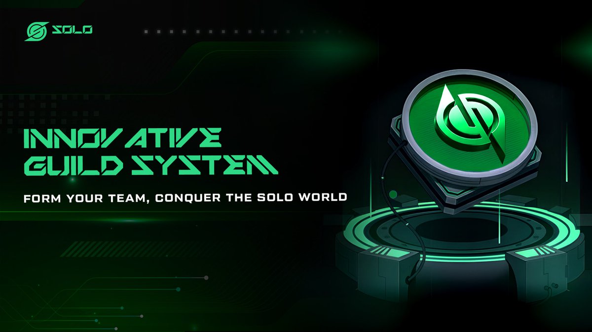 Stop playing solo, start winning as a team! 🤝
With SOLO's Innovative Guild System, you and your teammates can start the flywheel together and share in a massive 240%-350% cycle yield! Conquer the world and earn your fortune. It's that simple.
#SOLO #WealthFlywheel #GuildUp