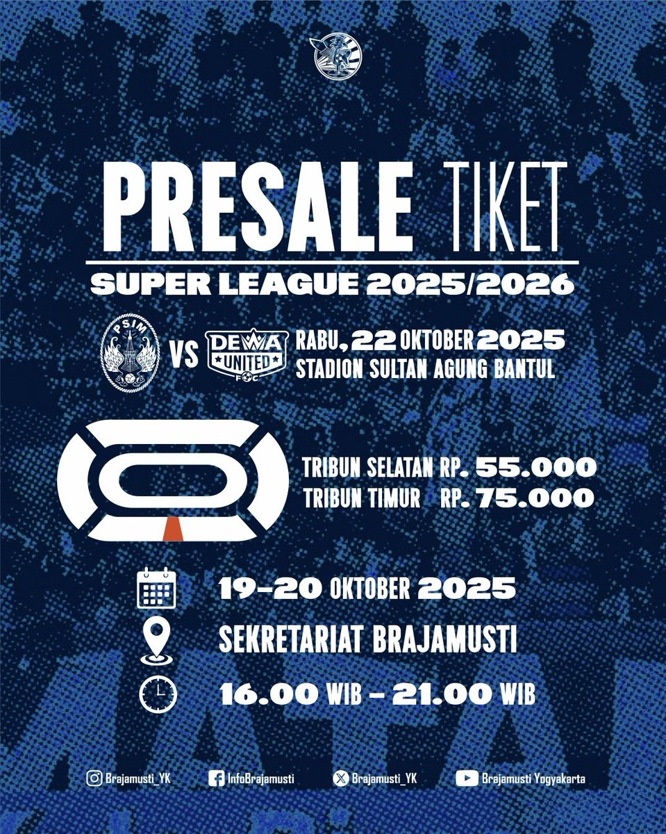 Kembali lagi dengan  tikeeeeettttteeee angeeeelll, ribet dan mempersulit masyarakat umoooommm

Dibuka mulai hari ini di Sekretariat Brajamusti di jam 16.00 WIB, dibuka untuk seluruh pecinta Laskar Mataram! Goooowwwww!!!

#brajamustiyk