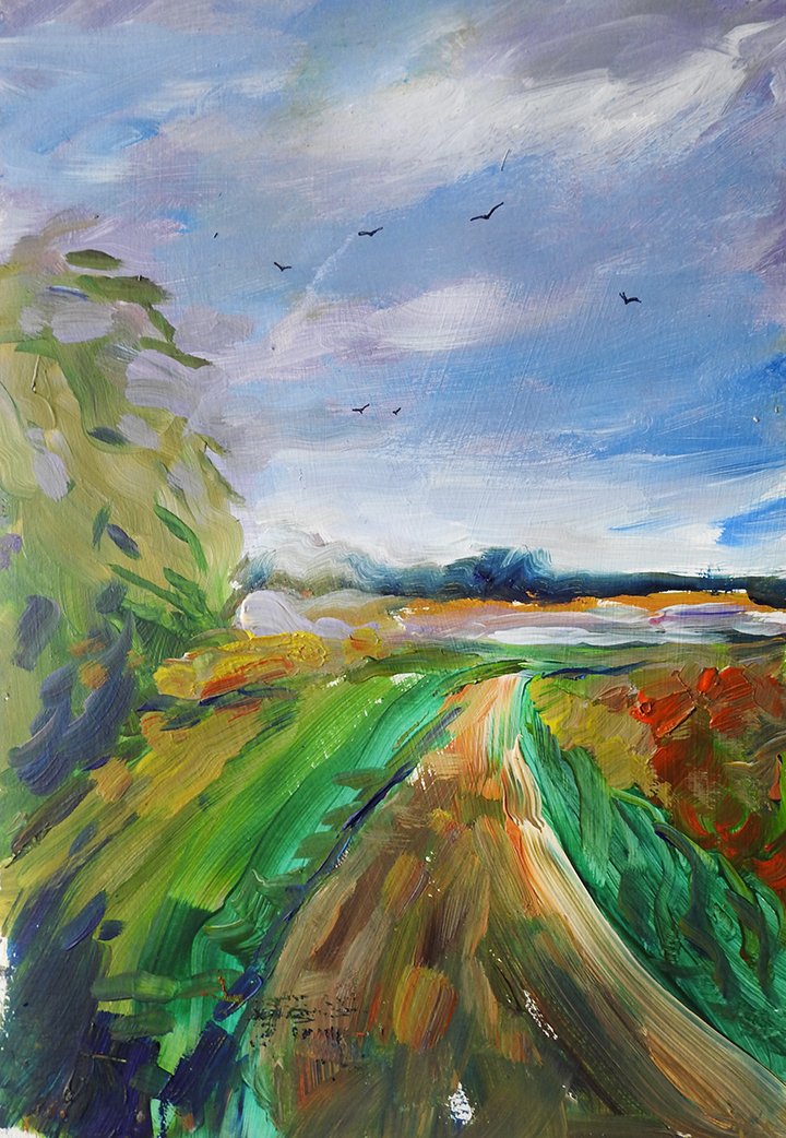 ChrisBilton3's tweet photo. #sunrise #dawn #morningwalktime #acrylicpainting #pleinairpainting #artinsouthyorkshire #paintingoutside #directobservation #landscapepainting #southyorkshire #biltonart #opencountry #trees #clouds #allaprima #clarifiedimpressionism #expressiverealism #pleinair https://t.co/uSzlMtdJuO