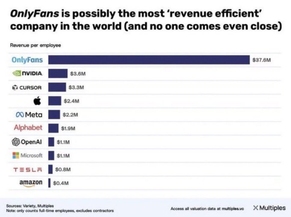 DarioCpx's tweet photo. In the future @LushAIAgency will be part of this ranking. In the same way nobody saw OF potential early, the exact same thing is happening with this project that has been building and generating real revenues in the shadows for more than 2 years now https://t.co/gTWCIGtIue