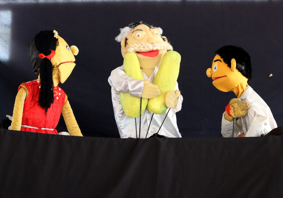 sangeetnatak's tweet image. Glimpses of the puppet show on Swachhata, organised by the Sangeet Natak Akademi North East Centre, Guwahati, to promote the values of cleanliness and civic responsibility among students. 

#PuppetShow #SwachhataHiSeva2025 #SHS2025