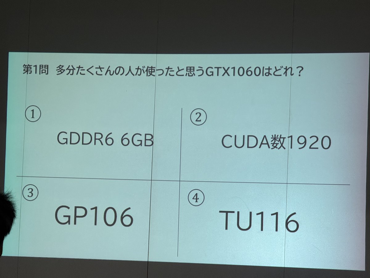 GentlishHyper's tweet image. #自作PCオフ会秋25
業界人やガチ勢すら答えられない地獄みたいな設問のミニクイズ大会

なおマザーの問題はモノちゃんが①〜④まで全部言い当てました