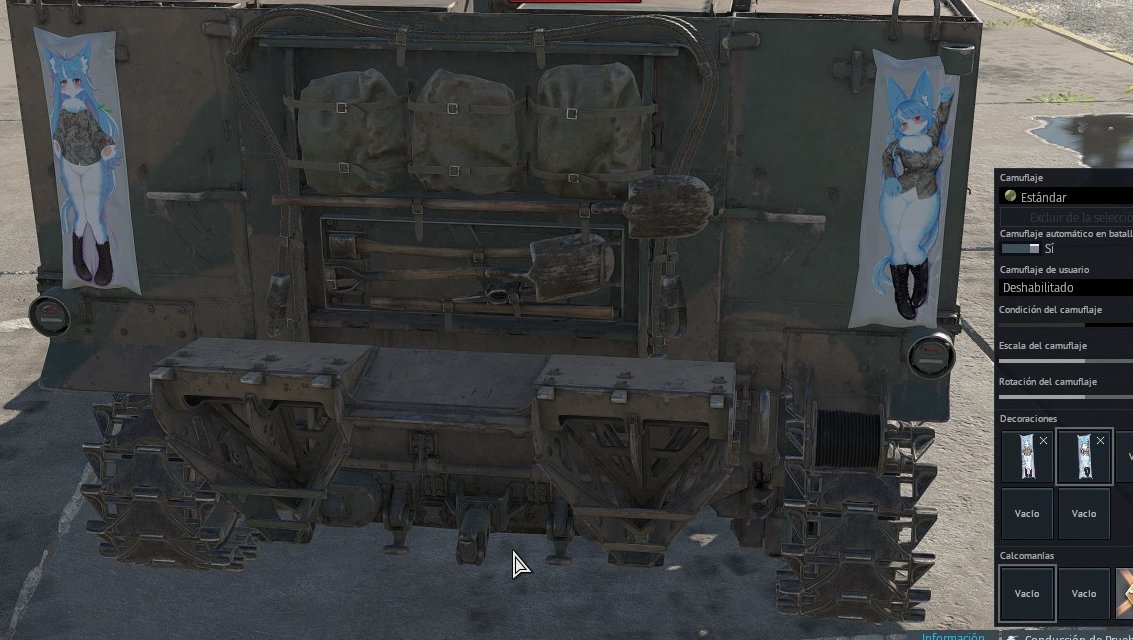 Recuerden, War Thunder es un juego realista de vehículos militares, las dakimakuras son esenciales para la experiencia realista