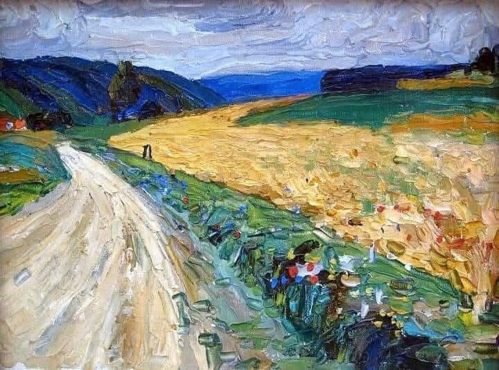 ArtGuide_db's tweet image. Wassily Kandinsky 
Summer Landscape, 1909