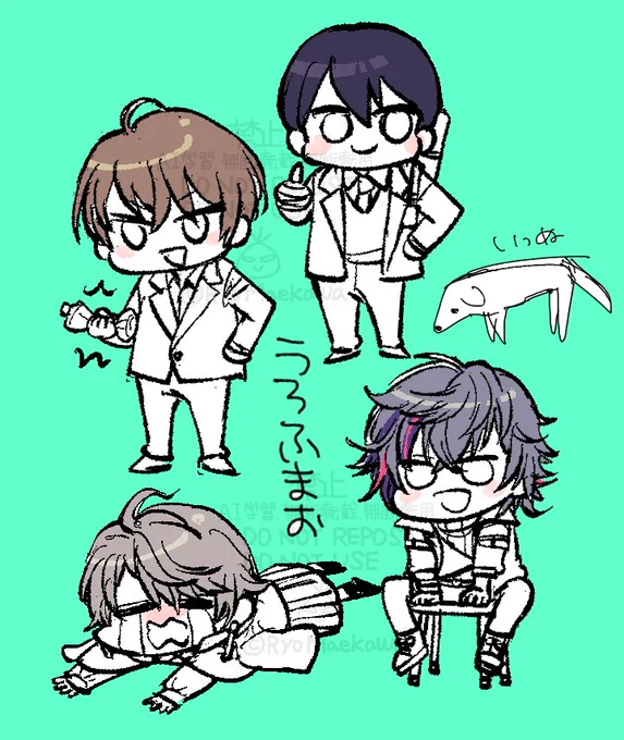 最近の(でもない)お休憩らくがき #絵練 #v練