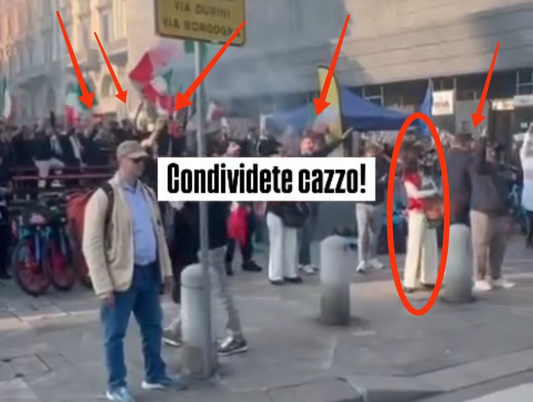 <a href="/AzzurraBarbuto/">Azzurra Barbuto</a> "io non accetto il saluto romano", eppure ne eri circondata e non hai minimamente battuto ciglio.
O pensavi che stessero chiamando il taxi per correre dall'estetista a farsi le sopracciglia ad ali di gabbiano?