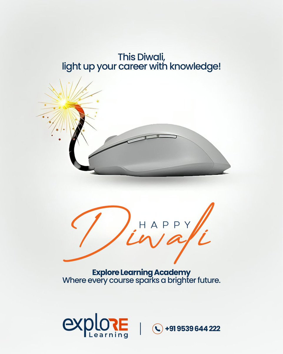 explore_tirur's tweet image. This #Diwali, light up your career with knowledge!
At #ExploreLearning, every course sparks a brighter future.
Learn. Grow. Shine.
📞 +91 9539 644 222      
 exploreedu.in