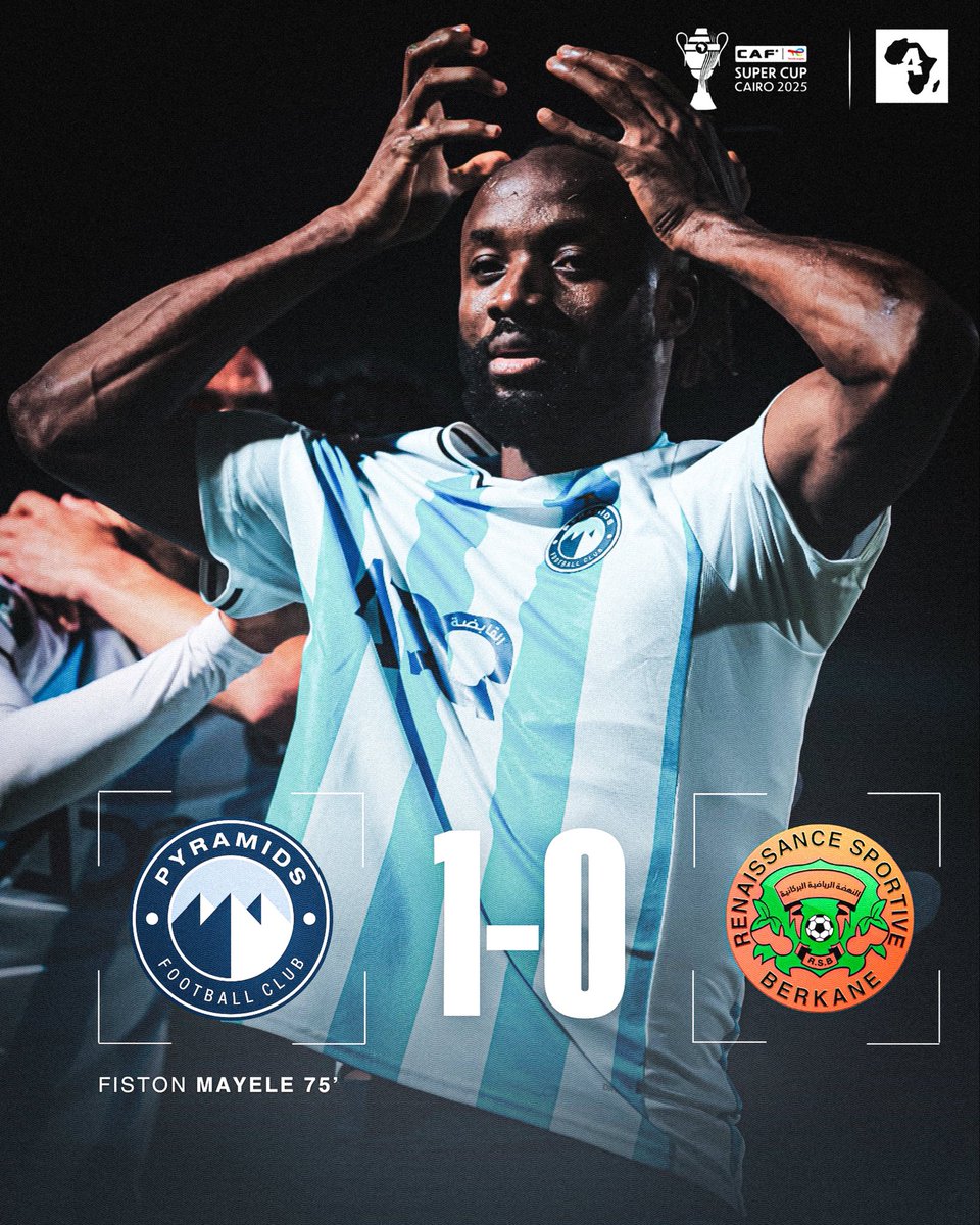 #Mayele | Fierté nationale 🇨🇩
Pyramids FC lui doit une pyramide

En moins de cinq mois, cet homme a donné un palmarès continental au jeune club égyptien : but décisif en final de la Champions League (Juin), but du titre en Supercoupe (Octobre)

<a href="/pyramidsfc/">Pyramids FC</a> <a href="/fistonmayele9/">Fiston Mayele</a>