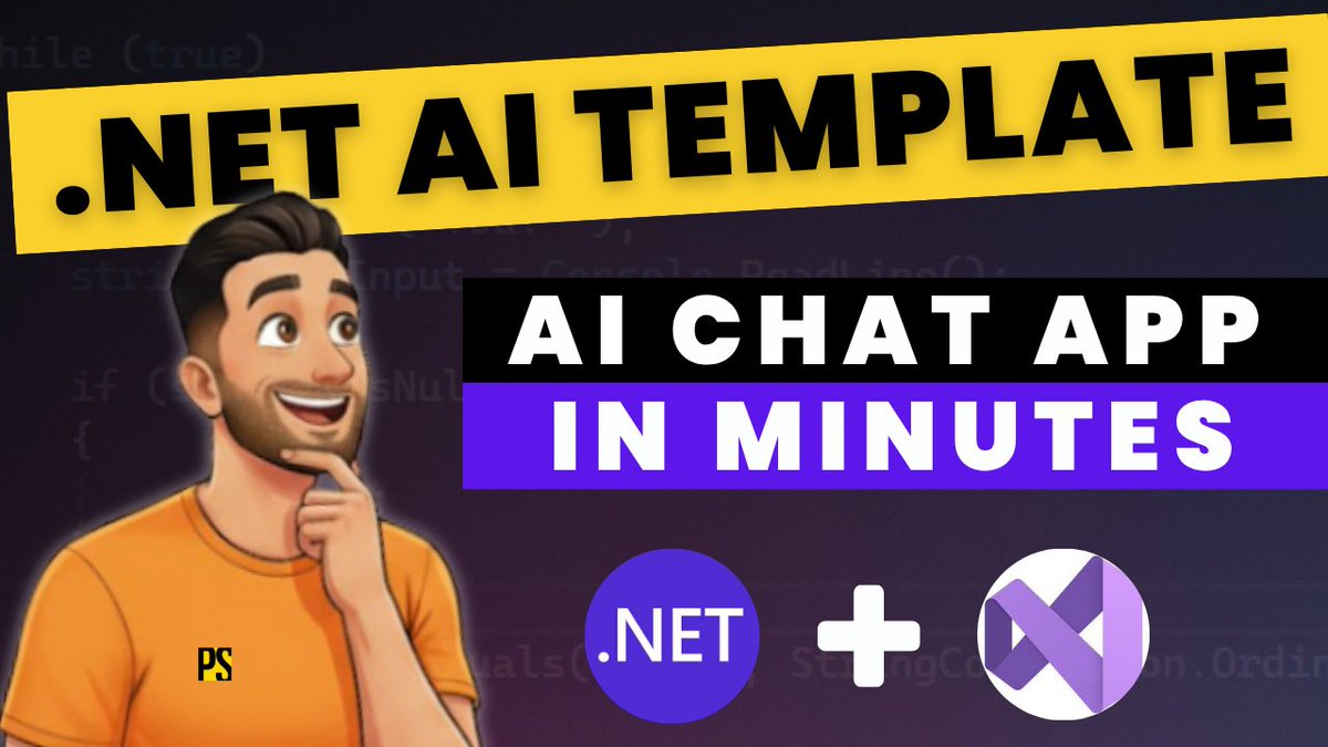 TechPoorna's tweet image. Build an AI Chat App in Minutes with .NET AI Template
Watch the full tutorial 👇
youtu.be/wK7sMyrROBs
#dotnet #dotnettutorial #ai #dotnetprogramming