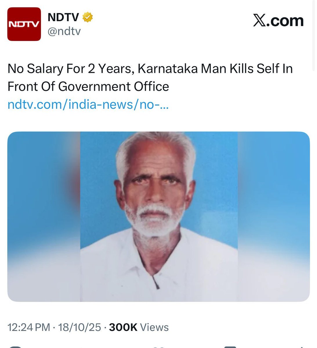 A Dalit man committed suicide yesterday in front of a government office in Karnataka, as his salary had not been paid for the past two years by the Congress-led state government. 

When will Rahul Gandhi pay a visit to his family, similar to his recent visit to Uttar Pradesh?