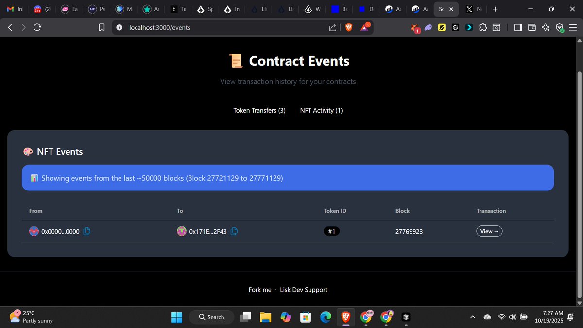dmystical_coder's tweet image. Just completed the @LiskSEA #SpeedrunLiskSEA #W3 challenge!
The goal was to build an indexing system that displays blockchain data with pagination in the UI.
Check it out: lisk-sea-campaign-nextjs.vercel.app/events