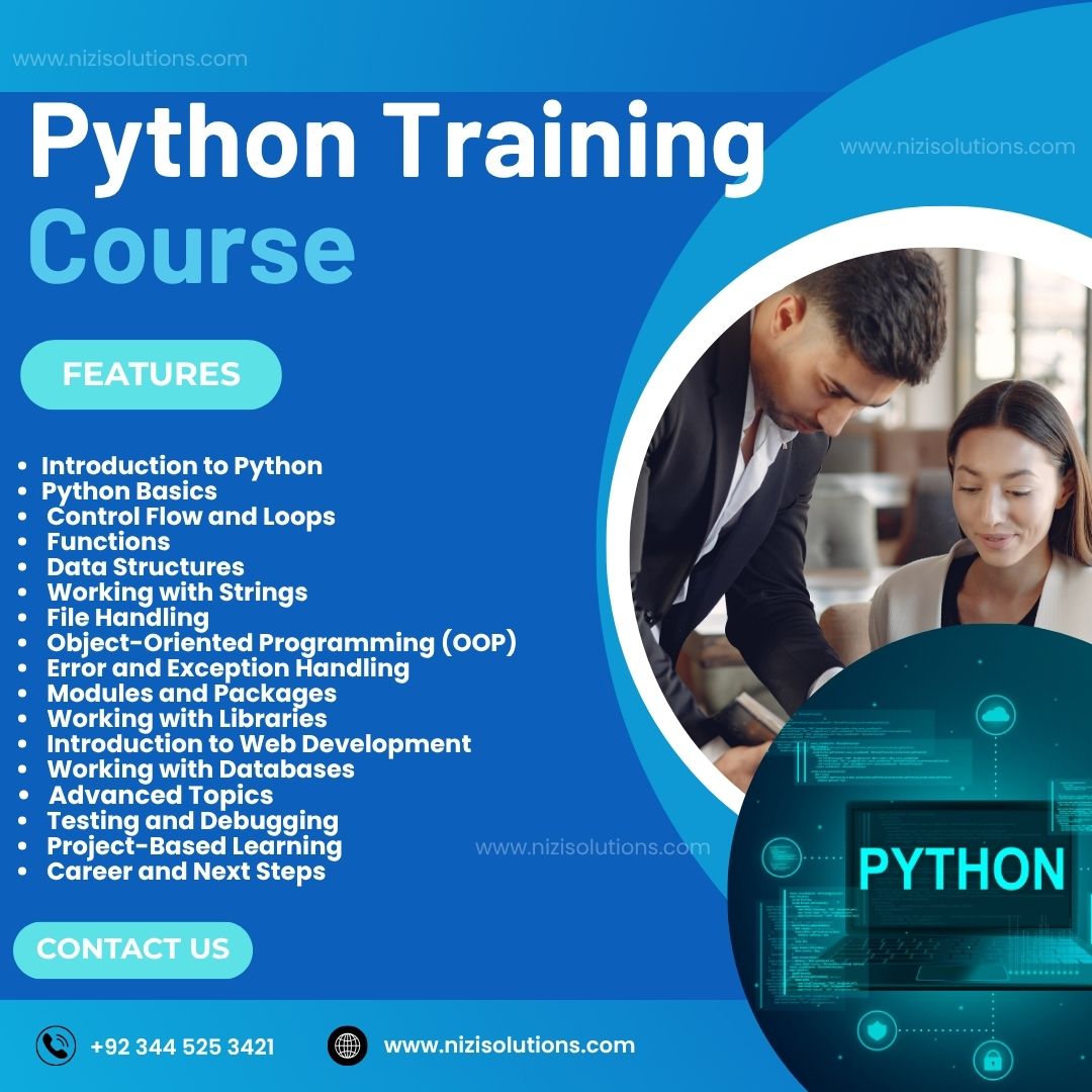 nizisolutions's tweet image. 🚀 Learn #Python with Nizi Solutions — Islamabad’s leading tech institute!
📅 Start: As soon
💻 Mode: Online / Offline / Hybrid
📞 +92 344 5253421
👉 Enroll Now: nizisolutions.com/training/pytho…
#Coding #PythonTraining #Programming #Islamabad #NiziSolutions #LearnPython