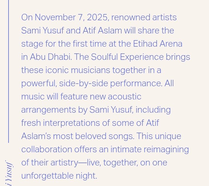 NaraimanAliSY's tweet photo. From Istanbul and Jordan to Abu Dhabi, November 7th
@SamiYusuf  #Atif_Aslam  

#Sami_yusuf_Art:
 https://t.co/cfCqQiSvDQ https://t.co/ceR5vXUfx2