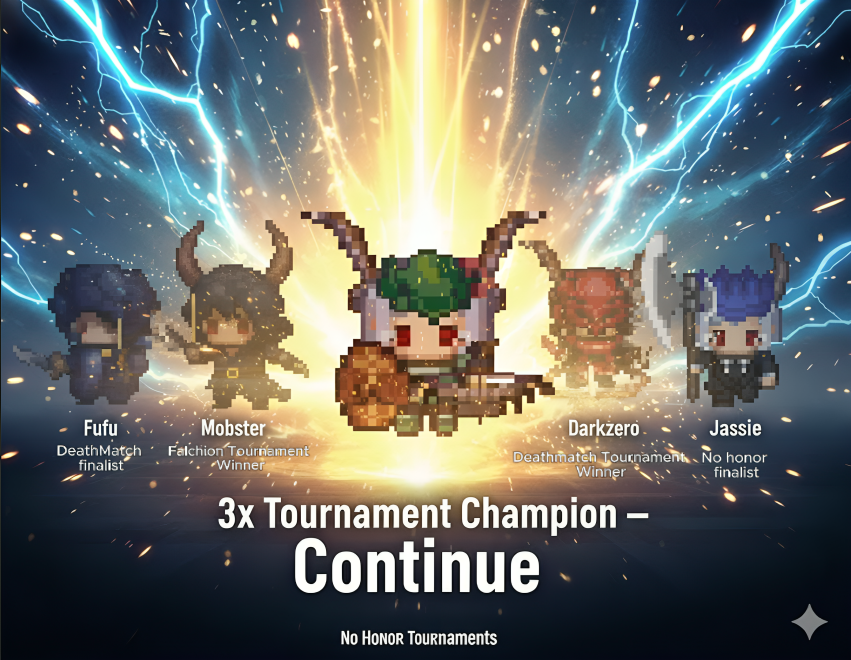 The prizes keep coming our way in <a href="/playdegenarena/">Duel Arena</a>  

<a href="/serendipitiesly/">r3gis.</a> winning a total of 3 No Honor Tournaments! 🥇

<a href="/Sahrul9915/">DarkZero</a> taking down the Deathmatch Tournament vs <a href="/Lookitsfufuu/">fufuu</a> in the finale 🏆

<a href="/Jasieeeeeeeeee/">Jasieeeeeee</a> with multiple deep runs including a 2nd place finish 🥈⚔️