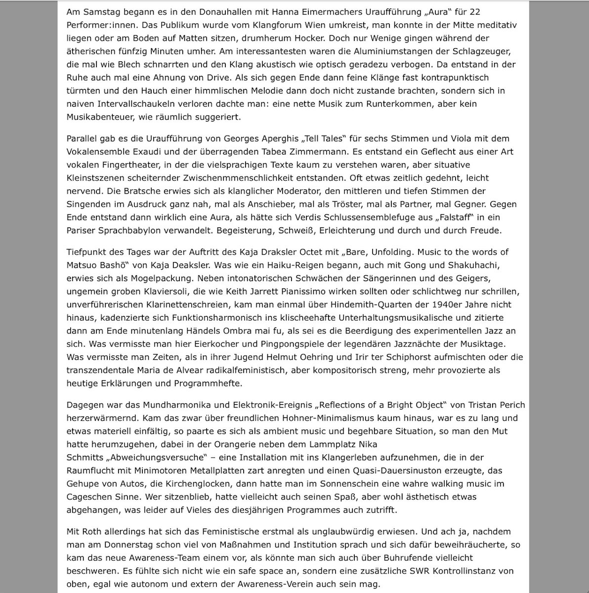 Donaueschinger Musiktage 2025 I - Aufwühlendes und Abgehangenes blogs.nmz.de/badblog/2025/1…