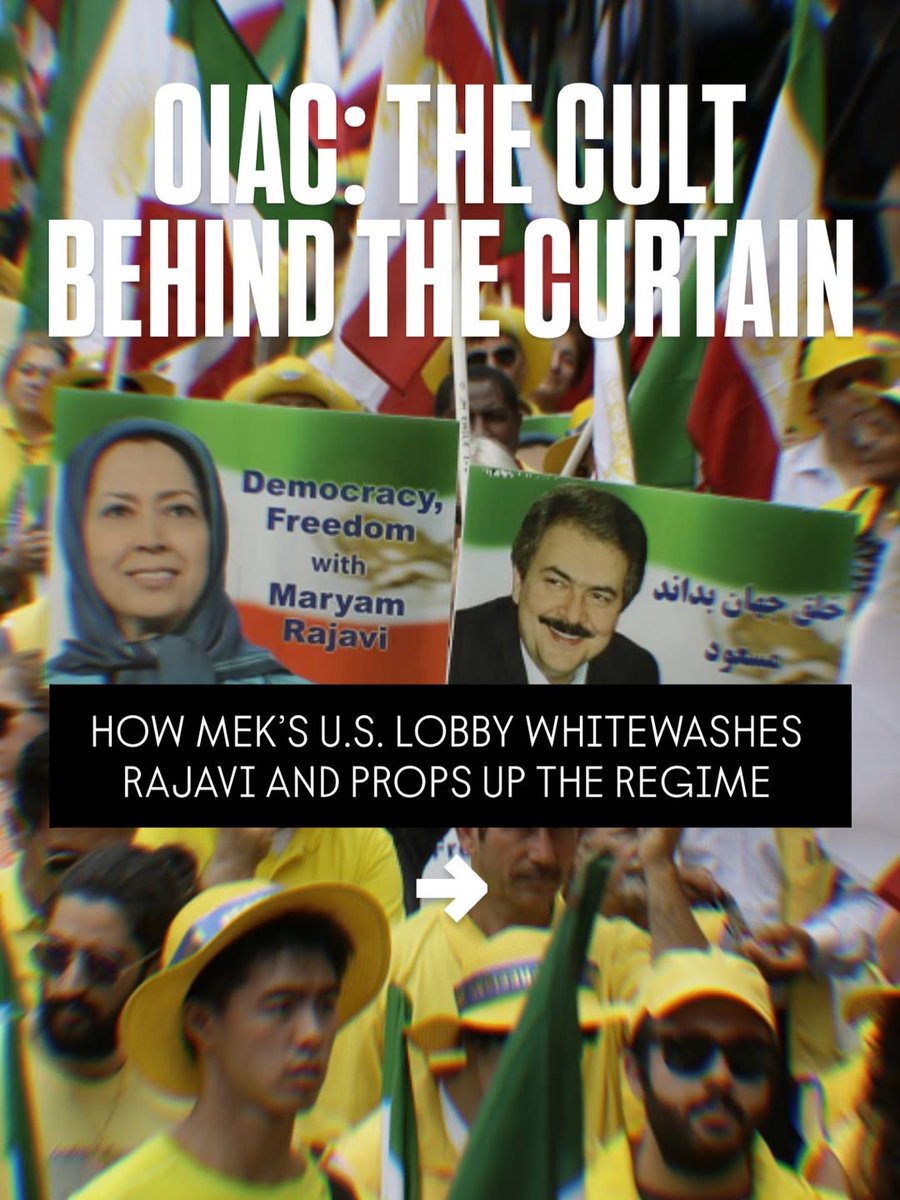 ۱/
اویاک (OIAC) در واشنگتن، در ظاهر «سازمان جوامع ایرانیان آمریکا»ست؛
اما در واقع، بازوی رسمی و پوششی #فرقه_رجوی در آمریکا است.
نقشش مشخصه: سفیدسازی تروریسم فرقه، لابی‌گری سیاسی و شبکه‌سازی با فعالان موسوم به حقوق‌بشر.
#MEKterrorists 
#NCIRterrorists