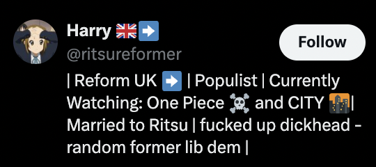 nah cuz the only people who go from being a Lib Dem voter to a Reform voter are Mi5 psyops