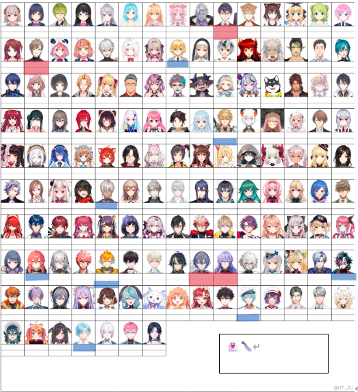 nightmare_0107's tweet photo. 【固定枠　交換　仮約束】にじさんじ　  
譲　空き枠
求　画像の4名(シート赤色)  
交換、譲渡、買取すべてさせていただける方優先。
お気軽にご連絡ください。 https://t.co/ZFTFiVkuQT
