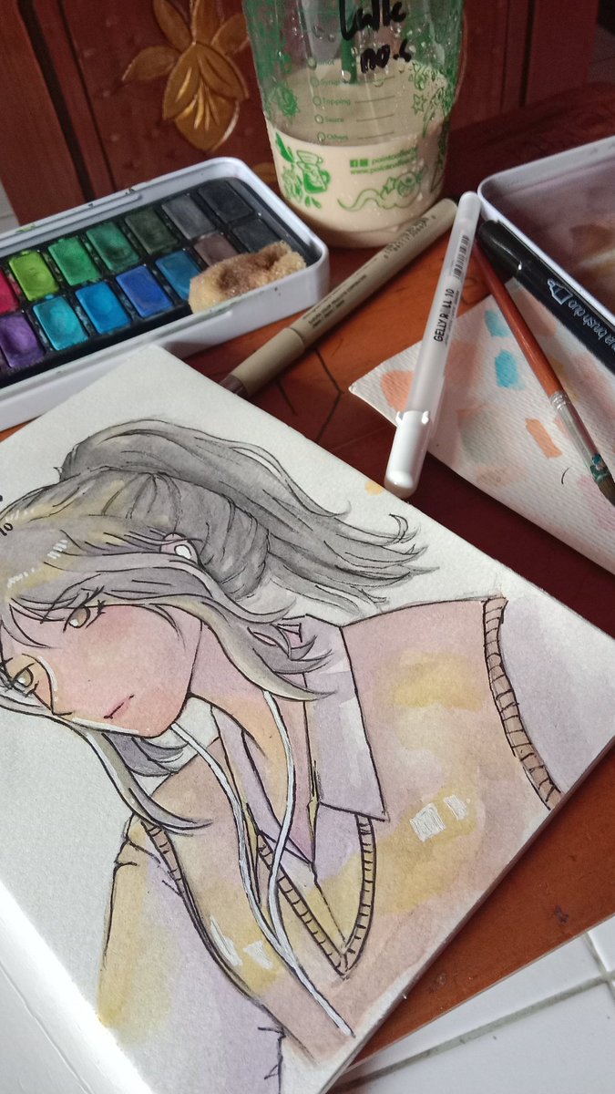 Sekali digi sekali tradi—sambil minum kopi ☕

#art #traditionalart #watercolorart #artmoots