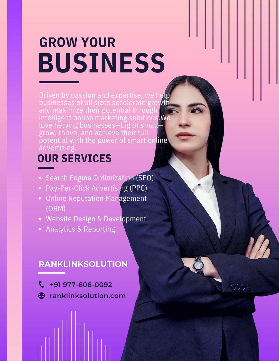 🚀 Grow Your Business Online with RankLink Solution!
We’re passionate about helping businesses of all sizes reach their full potential through result-driven digital marketing and smart online advertising strategies.
🌐 Visit: ranklinksolution.com