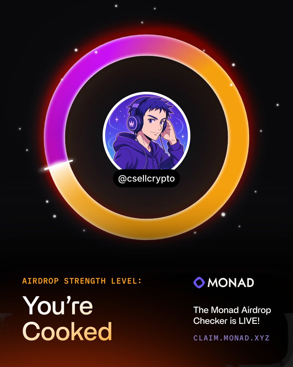 Connor | Crypto Empire⚔️ (@csellcrypto) on Twitter photo Lets go lads 🔥
I'm hype for the monad airdrop on november 3rd
<a href="/monad/">Monad (mainnet arc)</a> said I'm cooked, but I'll take it Lets go lads 🔥
I'm hype for the monad airdrop on november 3rd
<a href="/monad/">Monad (mainnet arc)</a> said I'm cooked, but I'll take it