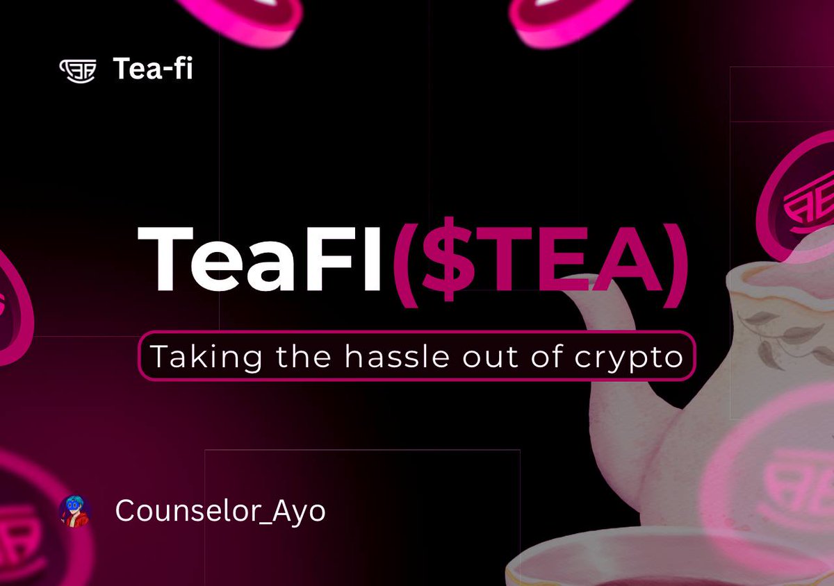 Counselor_Ayo's tweet image. It’s been a minute since I broke down TeaFi and the gap isn’t because things slowed.

I had an …………..
You want to know?

Back to the Topic 
All this while @TeaFi_official has been accelerating

New Features. New Live Apps. New Utility

I love that new utility 

If you thought…