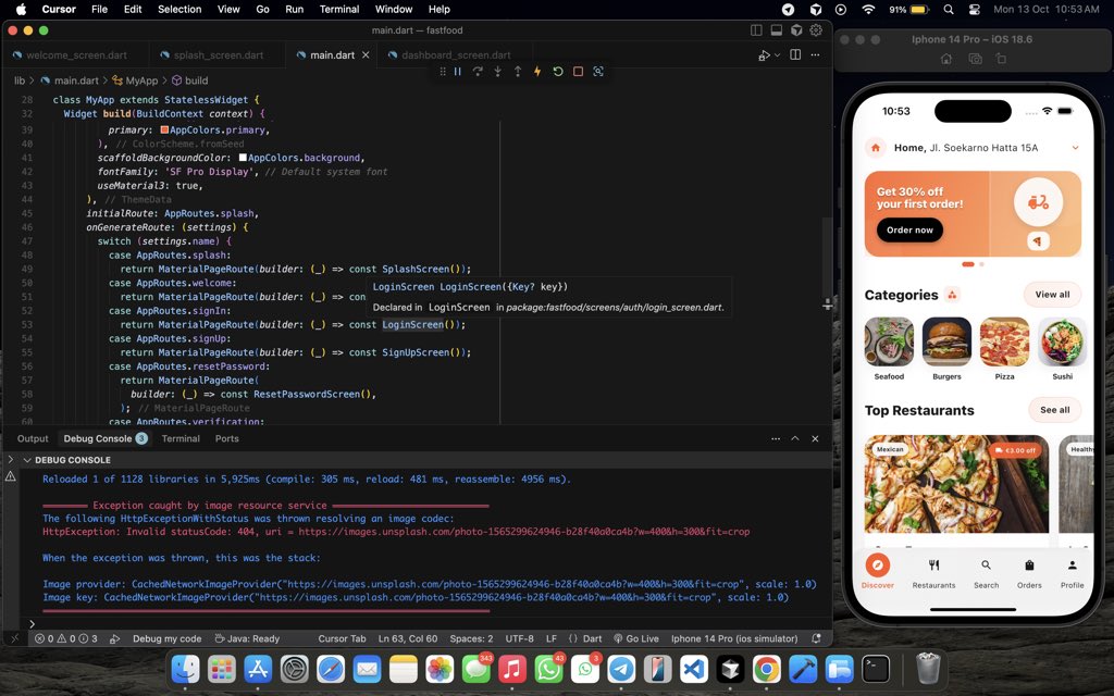 dev_muddy's tweet image. Working on a Food Delivery Mobile App… Fast Food Using Flutter