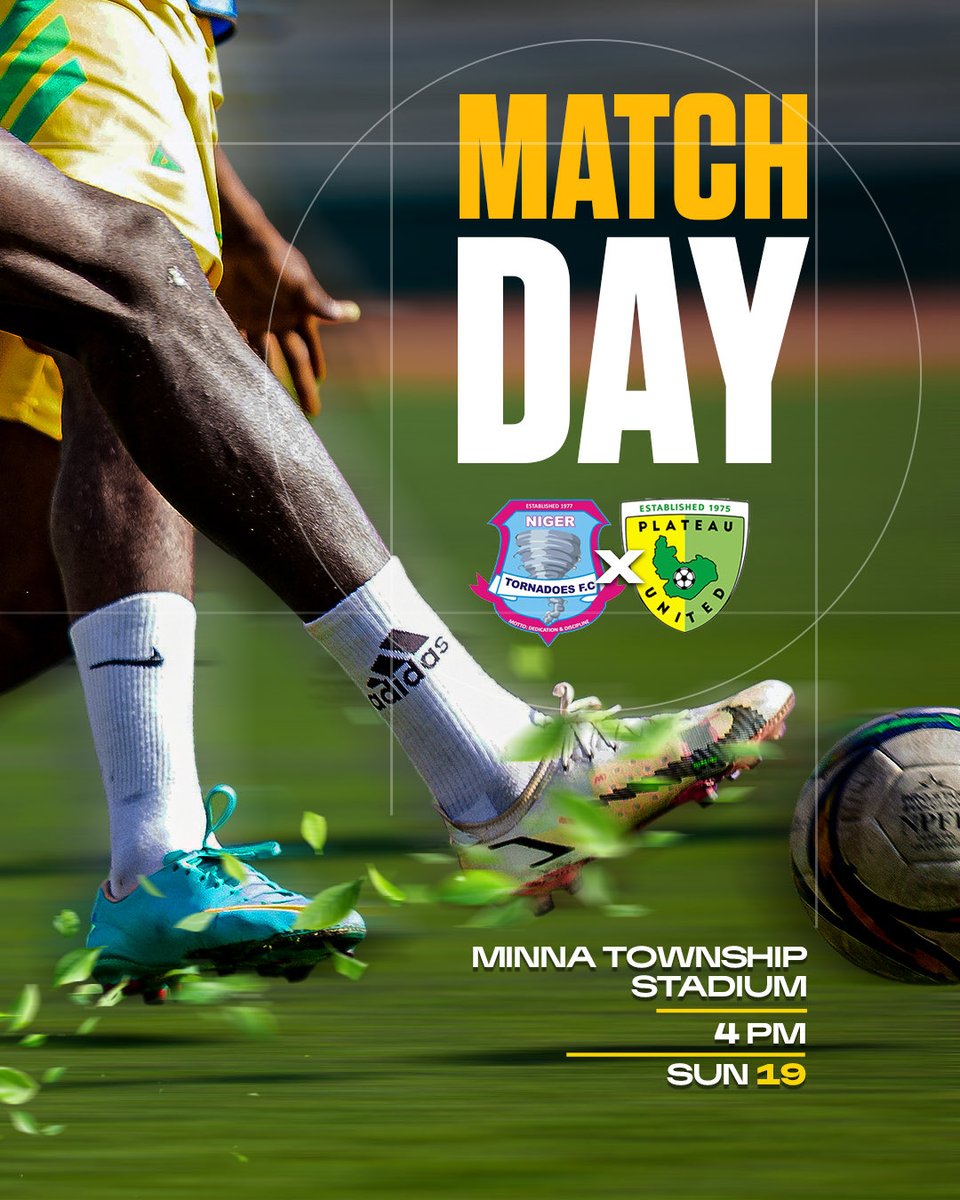 plateau_united's tweet photo. North-Central Derby
Niger Tornadoes vs Plateau United
4:00 PM • Bako Kontogora Stadium, Minna

#Thetimeisnow #PeaceBoys https://t.co/N8hgh5Z8B5