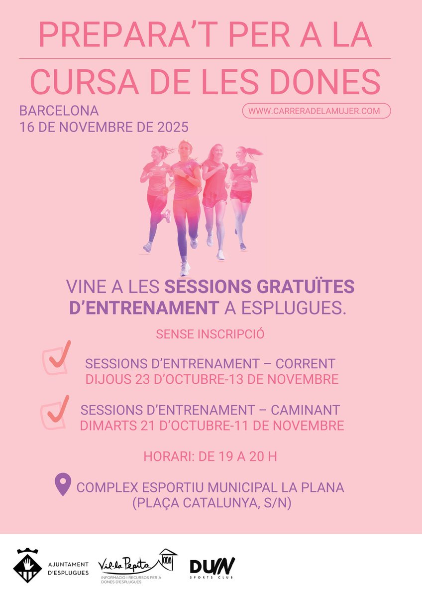#19O - Dia Mundial del Càncer de Mama

A #Esplugues hem preparat diverses activitats per donar visibilitat a aquesta malaltia que afecta 1 de cada 8 dones. 

🩷Activa't pel rosa - Cercavila per conscienciar sobre el càncer de mama amb el grup de percussió Atabalats.