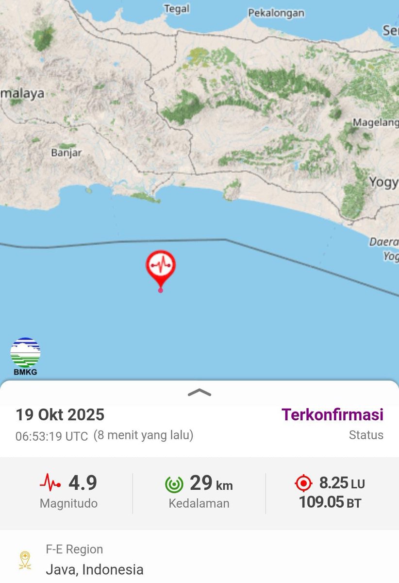 Gempa_Tsunami's tweet photo. Gempa magnitudo 4.9 https://t.co/Gjy3pgaRBY