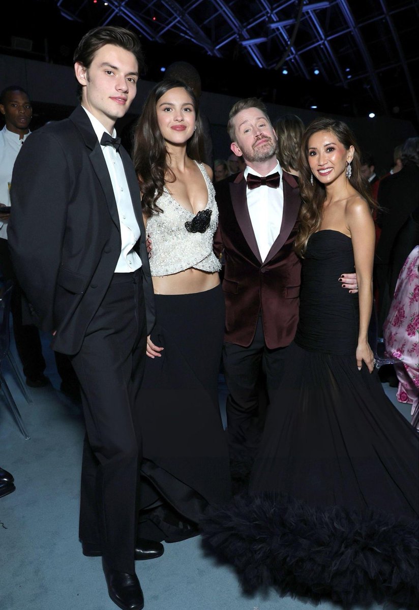 Olivia with Louis Partridge, Macaulay Culkin, and Brenda Song at the Academy Museum 5th Annual Gala!