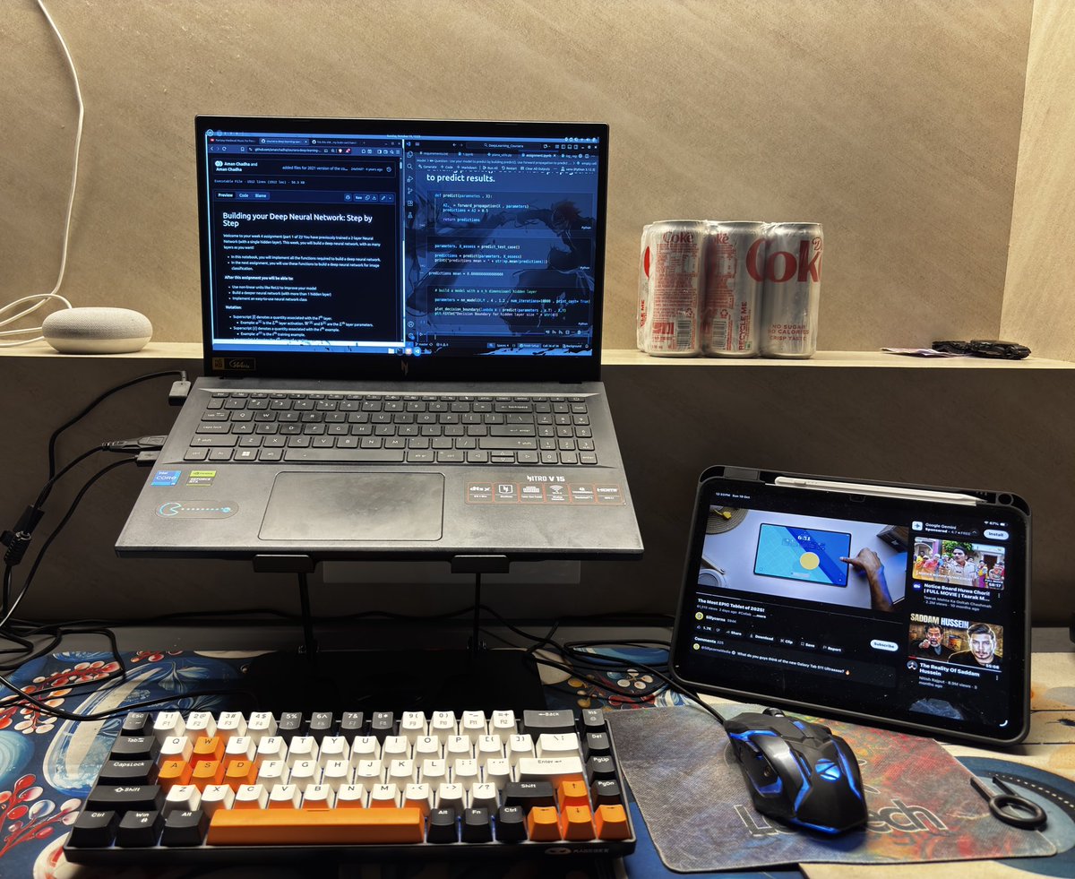 sharpeye_wnl's tweet image. happy diwali everyone
> finally completed the single neural network assignment
> week 4 starts today
> will write more fastapi in the evening