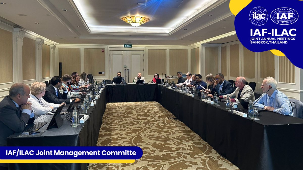 On 17 October, the Joint Session of the JMC of IAF/ILAC convened in Bangkok, Thailand. The meeting reflected the shared commitment of the international accreditation community to ensure a seamless transition into the Global Accreditation Cooperation Incorporated MRA