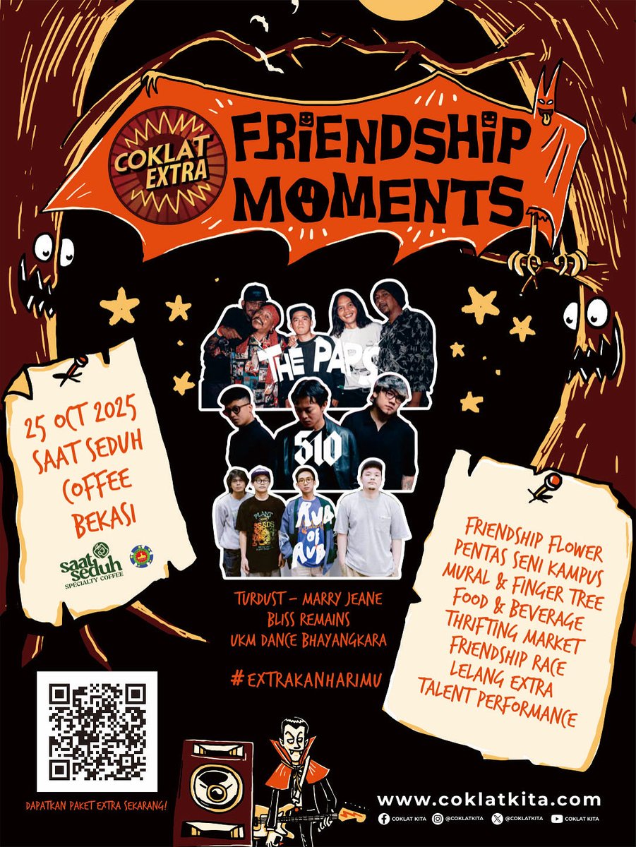 Denger-denger banyak yang nanyain giliran Tangerang Selatan? 👀

Ini nih obat dari rasa penasaran Coklat Friends Tangsel! Momen kebersamaan dan persahabatan di Coklat Extra Friendship Moments udah di depan mata! Kali ini <a href="/baladagehel/">ray</a> ft. <a href="/jasonranti/">jason ranti</a> dan <a href="/thejansen_id/">The Jansen</a> yang siap