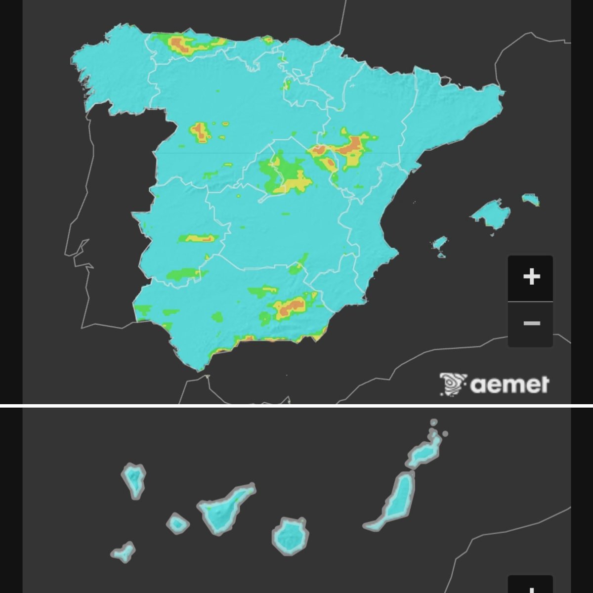 20 de octubre | Riesgo de incendios forestales #IIFF en #España🇪🇸 | AEMET
aemet.es/es/eltiempo/pr…
🔴extremo
🟠muy alto
🟡alto
🟢moderado
🔵bajo