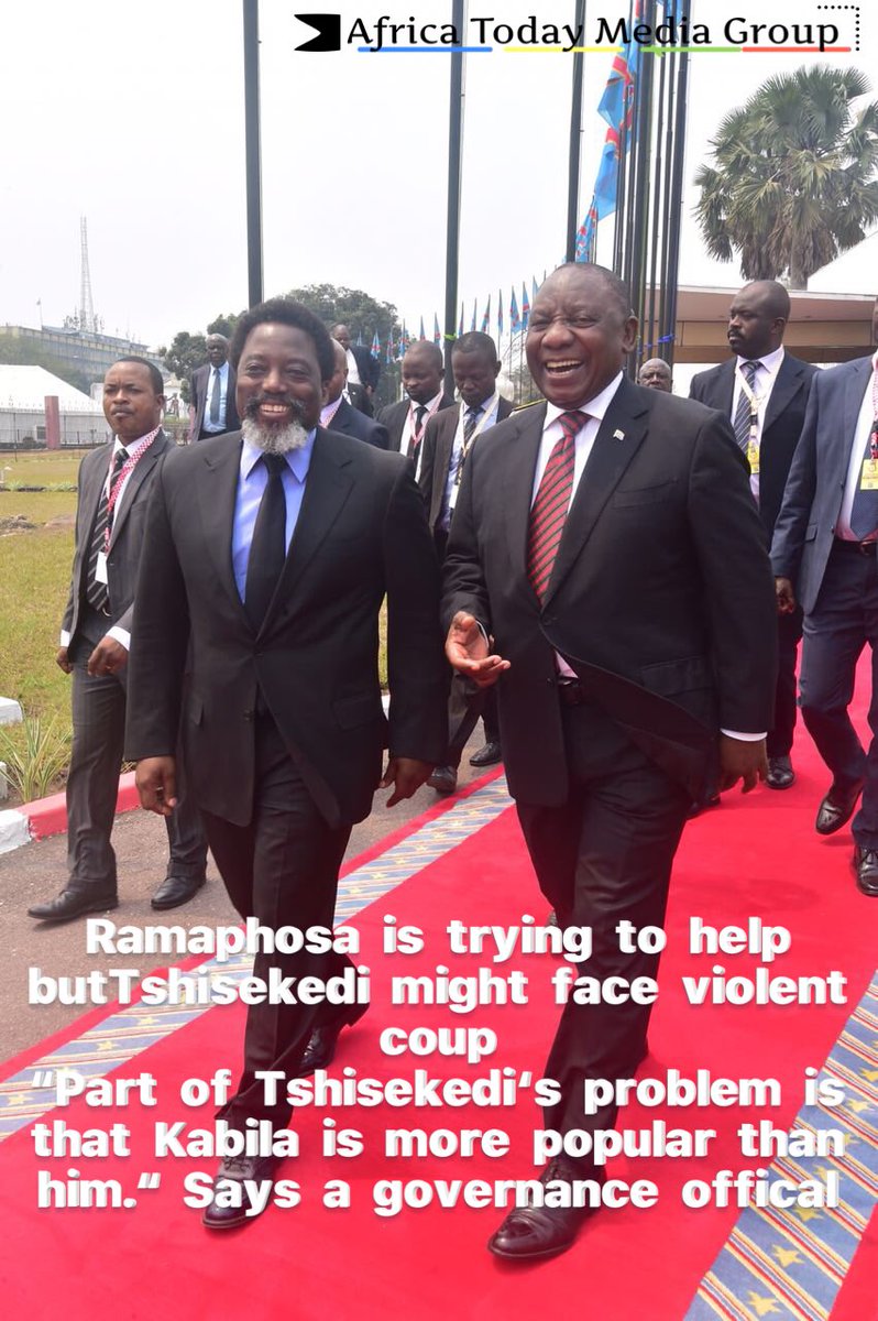 Tshisekedi might face a violent coup 

“Part of Tshisekedi’s problem is that Kabila is more popular than him.”

A warning that the execution of former Democratic Republic of the Congo president Joseph Kabila could spur a violent coup was delivered by President Cyril Ramaphosa to