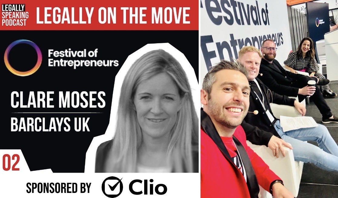 🚀 Every founder, lawyer &amp; creator at #FestivalOfEntrepreneurs asked the same thing:

Where can I find real support to build faster &amp; smarter?

I sat down with Clare Moses of Barclays EagleLabs to unpack how legal startups can grow with mentors, programmes &amp; community. 🎧