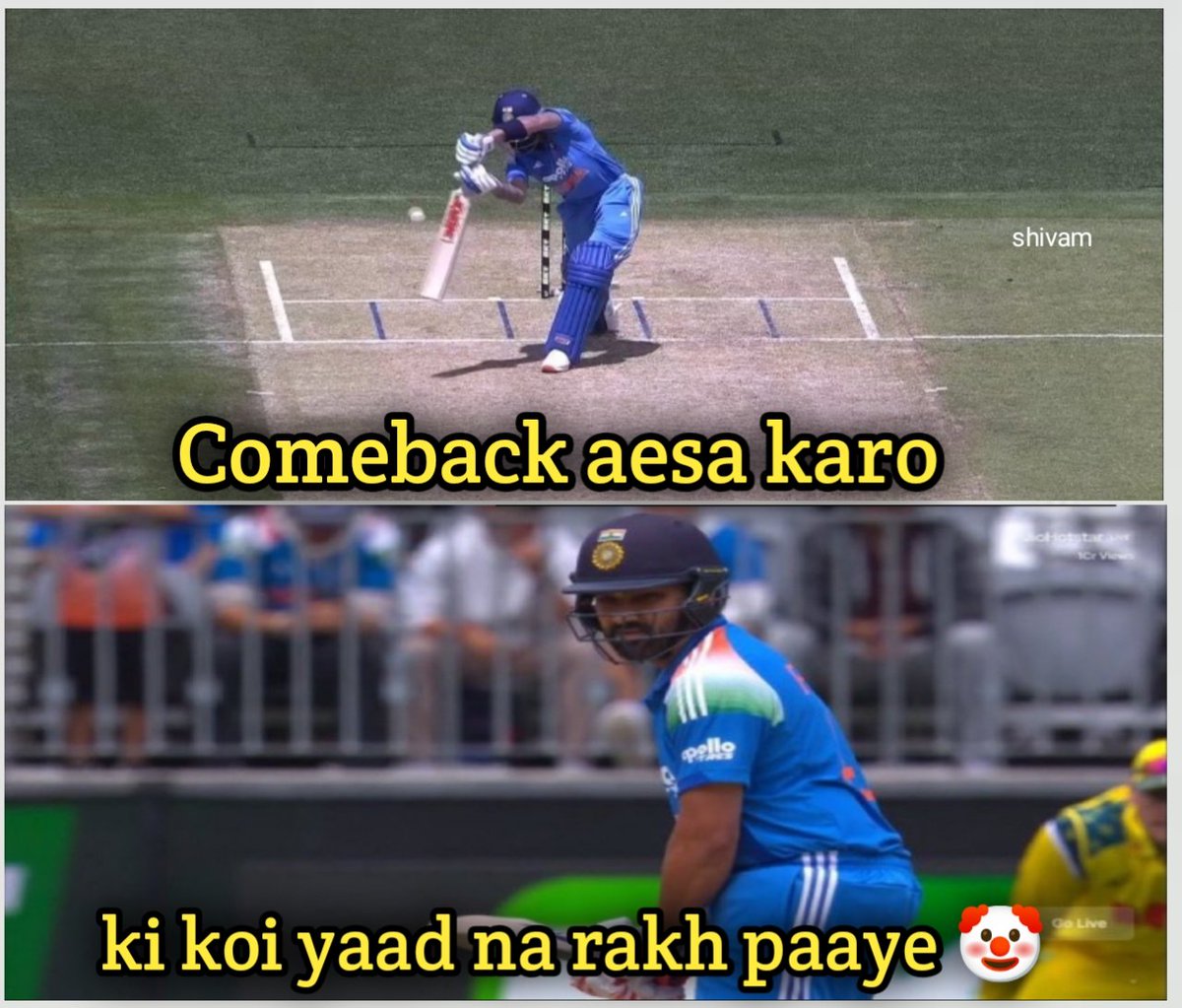Retirement coming soon 🤡
#IndianCricket
#INDvsAUS
