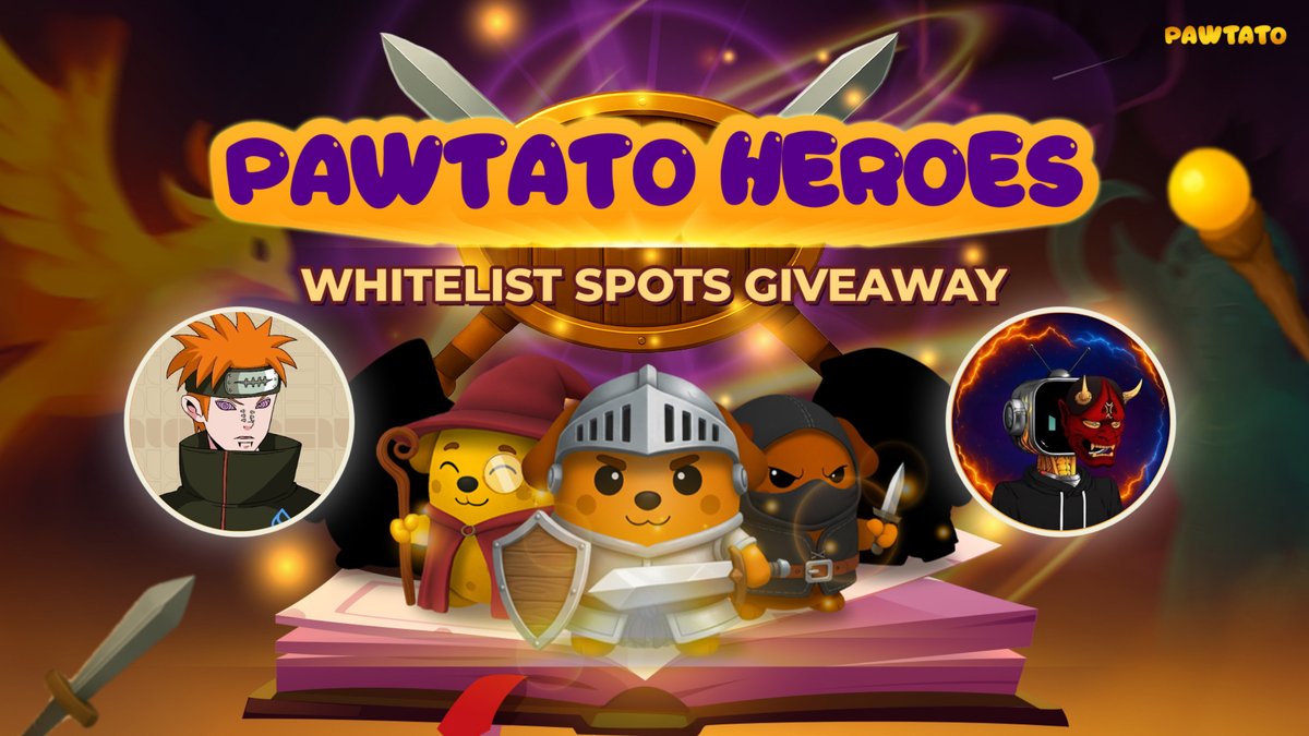 0xPain.sui🦭/acc「🦑」 (@0xpain__) on Twitter photo 🥔70 PAWTATO HEROES WHITELIST SPOTS GIVEAWAY🥔
<a href="/williamm168/">William | 116.sui | $MMT | Ⓜ️Ⓜ️T</a> & I are excited to give away 70 Whitelist spots for the upcoming Pawtato Heroes mint.
How to join?
⤷ 1. Follow <a href="/PawtatoFinance/">Pawtato Finance | Sui</a> , <a href="/0xPain__/">0xPain Ⓜ️Ⓜ️T /acc</a> & <a href="/williamm168/">William | 116.sui | $MMT | Ⓜ️Ⓜ️T</a>
⤷ 2. RT &♥️
⤷ 3. Comment your Sui address
⌛️ 48 hours 🥔70 PAWTATO HEROES WHITELIST SPOTS GIVEAWAY🥔
<a href="/williamm168/">William | 116.sui | $MMT | Ⓜ️Ⓜ️T</a> & I are excited to give away 70 Whitelist spots for the upcoming Pawtato Heroes mint.
How to join?
⤷ 1. Follow <a href="/PawtatoFinance/">Pawtato Finance | Sui</a> , <a href="/0xPain__/">0xPain Ⓜ️Ⓜ️T /acc</a> & <a href="/williamm168/">William | 116.sui | $MMT | Ⓜ️Ⓜ️T</a>
⤷ 2. RT &♥️
⤷ 3. Comment your Sui address
⌛️ 48 hours