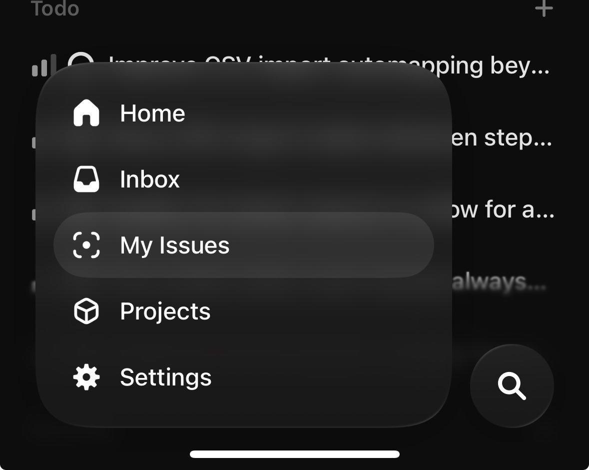 whyrohitwhy's tweet image. New @linear mobile UI feels sooo good ❤️❤️
