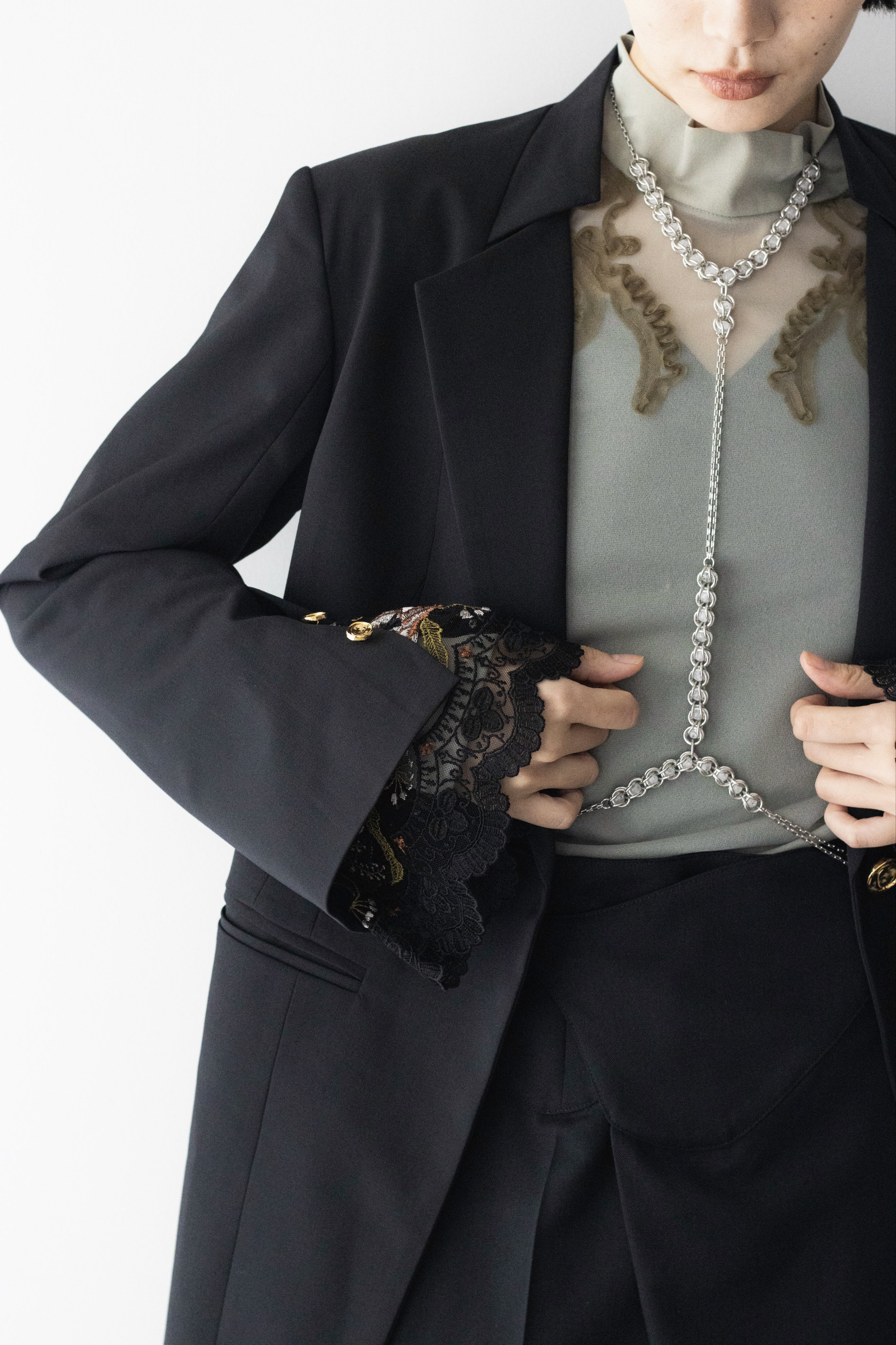 極美品 MURRAL ミューラル 鉱物 総刺繍 ジャケット MURRAL(ミューラル) Morpho embroidery jacket刺繍テーラード