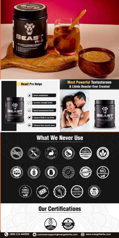 prachipathak790's tweet image. Beast Pro Herbal Testosterone Booster for Men
Unlock your strength with Mango Herbs Beast Pro – crafted to boost stamina, energy, and performance naturally.
Discover more:  mangoherbs.com/shop/beast-pro/
#BeastPro #NaturalStrength #EnergyBooster #MangoHerbs