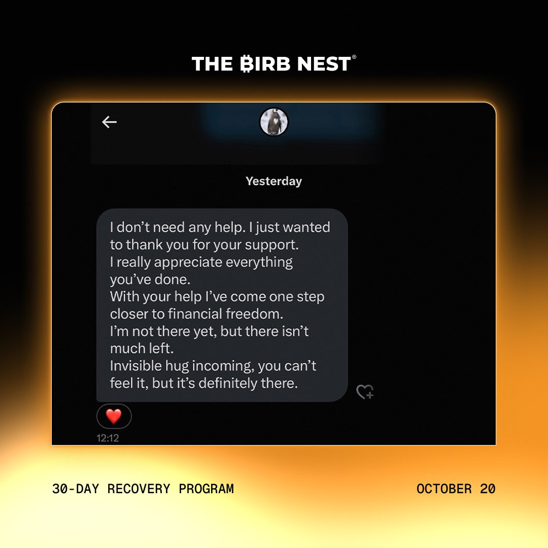 crypto_birb's tweet image. Your plan for next 30 days with me:

1. Rebuild confidence

2. Get fair treatment

3. Recover losses

4. Quit getting rekt

5. Avoid falling for scams

6. Stop missing pumps

Cost: $0

Subscribers = priority access.

Will drop link with instructions here.

Starts tomorrow.

Deal?