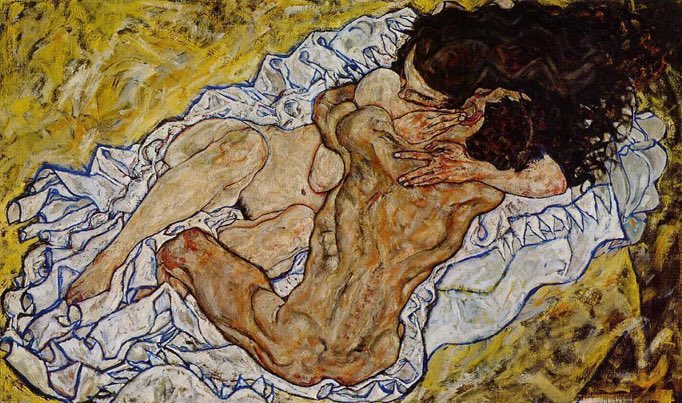 El abrazo, 1917, Egon Schiele