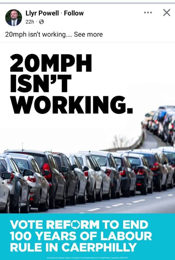 brexit_bbc's tweet photo. I wouldn't like to be a MS in a Welsh Government which scrapped the 20 mph limit, on the day the first child is killed on our roads. 

Nigel Fuhrer, the party of  let your kids die on our roads, so that you can save 2 minutes getting from a to b #ReformUK https://t.co/o9Hpr0wNtl
