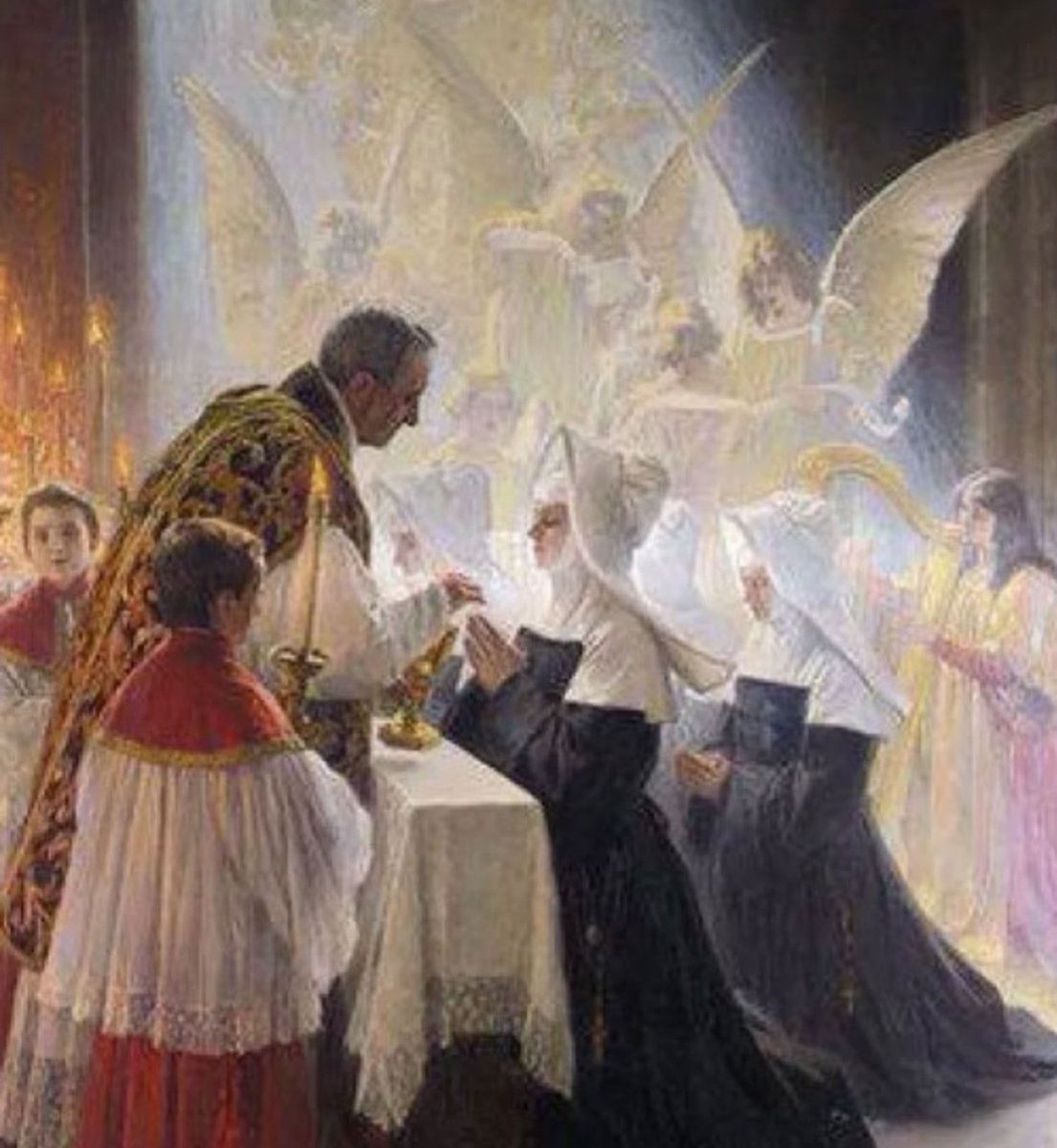 "The angels surround and help the priest when he is celebrating Mass."

- St. Augustine